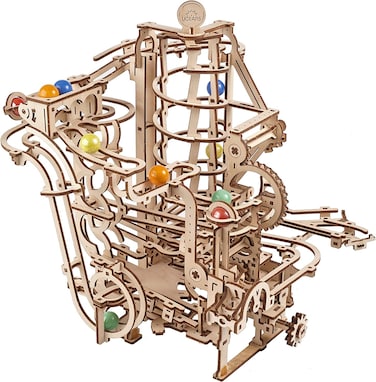 UGEARS Wooden 3D Puzzles for Adults - Wooden Marble Run Spiral Hoist Models for Adults to Build - Advanced Wooden 3D Puzzle Kit - Mechanical Model Wooden Puzzles for Adults and Hobbyists - 266 Pcs