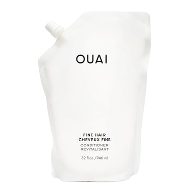 OUAI Fine Hair Conditioner Refill - Volumizing Conditioner Made with Keratin, Biotin and Chia Seed Oil - Adds Softness, Bounce and Volume - Free from Parabens, Sulfates, and Phthalates (32 Oz)