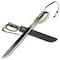Kilimanjaro 24 Inch Machete Serrated Knife, Drop Point Tip to Saw Cut Branches, Clearing Brush, Gardening, Hiking, Outdoors Black Finish 910039