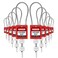 TRADESAFE Lockout Tagout Steel Cable Locks with Keys - 10 Red Keyed Alike Unlimited Grouping Electrical Lockout Padlock Set, 2 Keys Per Lock, Premium Grade Loto Locks, OSHA Compliant