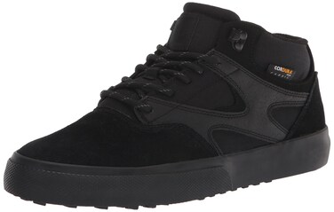 DC Men's Kalis Vulc MID WNT Skate Shoe, Black/Black/Black, 8