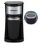 Elite Gourmet EHC112 Personal Single-Serve Compact Coffee Maker Brewer Includes 14Oz. Thermal Travel Mug with Stainless Steel Interior, Compatible with Coffee Grounds, Reusable Filter, Black