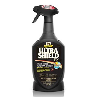 Absorbine UltraShield EX 32oz Sprayer Insecticide, Kills &amp; Repels Flies, Mosquitoes, Ticks, Fleas, Lice, Use on Horses, Dogs, Premises