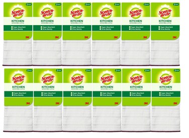 Scotch-Brite Kitchen Cloth, 2 Cloths/Pack, 12 Packs per Case (24 Cloths Total)
