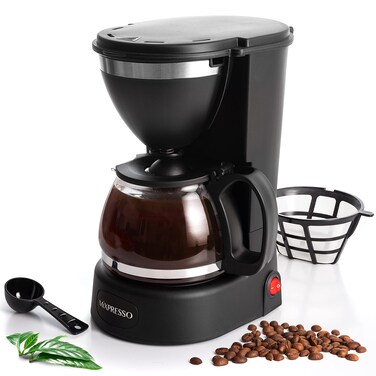 Mixpresso 5 Cup Coffee Maker 25 Oz, Mini Coffee Pot With Removable &amp; Reusable Coffee Filter, Compact 5-Cup Drip Coffee Maker, Electric Coffee Maker 650w, Small Coffee Maker With Warming Plate