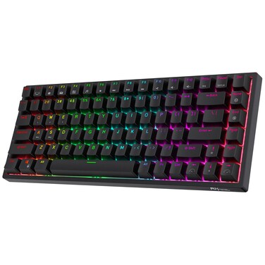 RK ROYAL KLUDGE RK84 Wireless RGB 75% Triple Mode BT5.0/2.4G/USB-C Hot Swappable Mechanical Keyboard, 84 Keys Wireless Gaming Keyboard w/High-Capacity Battery, Quiet Red Switch