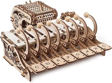UGEARS Wooden 3D Puzzles For Adults - Mechanical Celesta Music Puzzle Wooden Puzzles for Adults - Crafts for Adults Model Kit Music Lover Gifts - DIY Kits for Adults Piano Puzzles For Adults - 573 Pcs