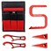 Motis - Firefighting Bunker Gear Pocket Organizer Kit, Includes Firefighter Equipment (Snagger Multi-Tool, 2 Mini Spanners, and 2 Forcible Entry Wedges), Red