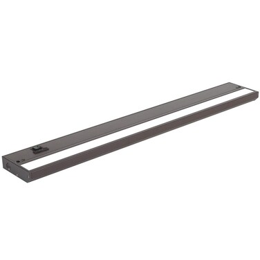 LED Under Cabinet Lighting Hardwired - 3CCT 24 Inch Bronze Finish - Undercabinet Lights for Kitchen - Linkable Undercounter Dimmable Plug in Light or Hard Wired - Under Counter Fixture Direct Wire