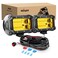 Nilight - ZH304 Led Light Bar 2PCS 5Inch 72W 10800Lumens Yellow Flood Beam Fog Driving Lamps Off-Road Lights with 16AWG Wiring Harness Kit-2 Lead, 2 Year warranty