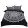 DasyFly 3 Piece Bohemian Mandala Bedding King Size Duvet Cover Sets,Elephant Boho Chic Hippie Bedding Mandala Quilt/Comforter Cover for Aducts Boys Girls Black White