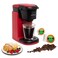 Mixpresso Single Cup Coffee Maker, Personal Single Serve Coffee Brewer Machine, Compatible with Single-Cups, Quick Brew Technology, One Touch Function Red Coffee Maker, 12oz One Cup Coffee Maker