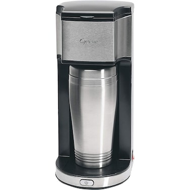 Capresso 425 On-the-Go Personal Coffee Maker, Silver/Black