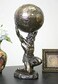 Atlas Holding World Greek Statue and Trinket Box, Bronze Finish