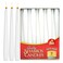 Classic White Taper Candles - 8 Inch - 30 Bulk Pack - for Shabbat, Dinner Tables, Restaurants, Ceremonies and Emergency - 7 Hour Burn Time