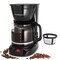 Mixpresso 12 Cup Coffee Pot, Auto-Off &amp; Reusable Filter, Large Drip Coffee Maker 12 Cup Borosilicate Glass Carafe, Anti-Drip Coffee Machine Water Level Window, Black Electric Coffee Maker