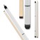 Action VAL28 Value Series Pool Cue - 58" Cue - Hard Maple Shaft with 13mm Boar Skin Tip - White with Santa Fe Rings, 19oz
