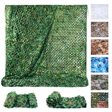 Sposuit Camo Netting - Camouflage Net Bulk Roll for Hunting Military, Party Decorations,Sunshade, Camping Ghillie Netting