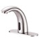 Yodel Faucet Touchless Bathroom Sink Faucet - Automatic Motion Sensor Restroom Toilet Faucet - Battery or 110V AC Operated for Commercial Lavatory, Brushed Nickel