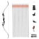 TBOW 60" Takedown Recurve Bow and Arrow Set Metal Riser 30-60Lbs Black/Camo Right Hand for Hunting with 12Pcs Training Carbon Mix Arrows (30Lbs, Black)