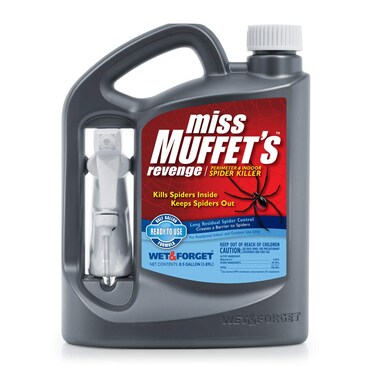 Wet &amp; Forget 803064 Miss Muffet's Revenge Indoor and Outdoor Spider Killer with Attached Sprayer, 64 Fluid Ounces, Ready to Use