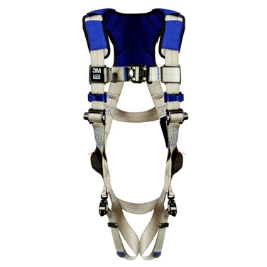 3M DBI-SALA ExoFit X100 Comfort Vest Safety Harness Fall Protection, OSHA, ANSI, General Purpose, 1 D-Ring Connection, Quick Connect Leg and Chest Buckles, Zinc Plated Steel, 1401022, Large