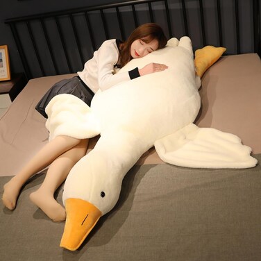Giant Goose Stuffed Animal, 74.8 Inch Soft Goose Plush Pillow, Cute Duck Plush Toy Swan Plushie Doll Sleeping Hugging Pillows Gift for Girls Boys