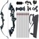 Monleap Recurve Bow and Arrows for Adults 51" Archery Set Right Hand Longbow 30-50lb Aluminum Alloy Riser Takedown Bow Arrow Quiver Bow Sight for Beginner to Intermediate Shooting Hunting (40 pounds)
