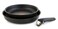 T-fal Ingenio Expertise Non Stick Fry Pan Set 3 Piece, Induction, Oven Broiler Safe 500F, Cookware, Pots and Pans Set with Removable/ Detachable Handle, RV, Camping, Dishwasher Safe, Stackable, Black