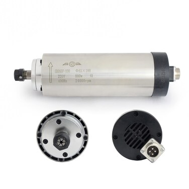RATTMMOTOR 0.8KW CNC Spindle Milling Motor, 800W Air Cooled Spindle Motor 220VAC 24000RP 65mm CNC Spindle CNC Motor ER11 400HZ for CNC Router Engraver Milling Machine