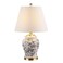 JONATHAN Y JYL3005C Penelope 22" Chinoiserie Classic LED Table Lamp Cottage Traditional Bedside Desk Nightstand for Bedroom Living Room Office College Bookcase LED Bulb Included, Gray/White