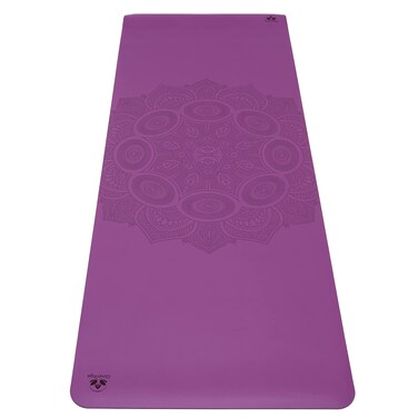 Clever Yoga Liquid Balance Mandala Thick Yoga Mat - Pro Exercise Yoga Mat with Non-Slip Surface for Home Gym, Earth-Friendly &amp; Recyclable Pilates and Workout Pad Women &amp; Men, 4.5 mm, Purple