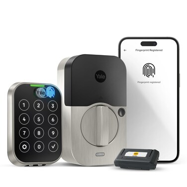 Yale Assure Lock 2 Touch Deadbolt, Satin Nickel Smart Keyless Entry Door Lock with Wi-Fi Connected Touch Keypad and Fingerprint Scanner, YRD450-F-WF1-619