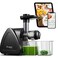 Juicer Machine, Aobosi Slow Masticating Juicer, Cold Press Juicer Machines with Reverse Function, Quiet Motor, High Juice Yield with Juice Jug &amp; Brush for Cleaning (Matte Black)