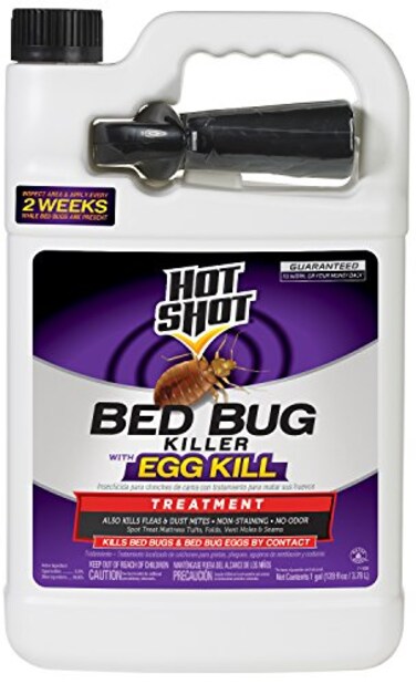 Hot Shot Ready-to-Use Bed Bug Killer Spray, Kills Bed Bugs and Bug Eggs Indoors, Kills Fleas and Dust Mites, Non-Staining, 1 Gallon