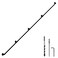 HouseAid 14FT Industrial Pipe Wall Handrail, Farmhouse Stairway Railing with 1-1/4 Inch Diameter Pipe, Vintage Style Stairs Handrail, Wall Mounted, Matte Black