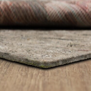 Mohawk Home 6' x 9' Non Slip Rug Pad Gripper 1/4 Thick Dual Surface Felt + Rubber Gripper - Safe for All Floors, Synthetic Fiber, Brown
