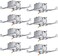 TORCHSTAR 8-Pack 4 Inch Shallow New Construction Recessed Lighting Housing, IC Rated &amp; Air Tight Ceiling LED Downlight Can with J-Box, ETL Listed Slim/Narrow Can Light Housing, TP24 Connector