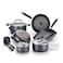 T-fal Signature Nonstick Cookware Set 12 Piece Oven Safe 350F Pots and Pans, Dishwasher Safe Black