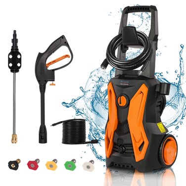Fazil Electric Pressure Washer 4000 PSI 2.8 GPM Pressure Washer Power Washer, High Pressure Cleaner Machine with 20 FT Hose, 5 Nozzles and Foam Cannon for Cleaning Homes, Cars, Patios