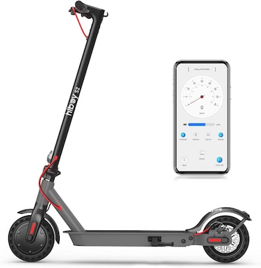 Hiboy S2 Electric Scooter - 8.5" Solid Tires - Up to 17 Miles Long-Range &amp; 19 MPH Portable Folding Commuting Scooter for Adults with Double Braking System and App (S2)