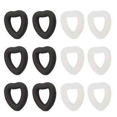 AB Max Glasses Ear Grips - Hollow Heart Shape Eyeglasses Rings Silicone Holder Anti-Slip Hooks Safety Eyewear Retainer for Sunglasses Myopia or Presbyopia Glasses 6 Pairs