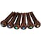 Blisstime 6pcs Rosewood Guitar Bridge Pins Inlaid Abalone Dot Acoustic Guitar Replacement Parts