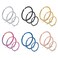 Xanowan Stainless Steel Hoop Nose Ring Cartilage Ring Set 6 Color Set for Men and Women