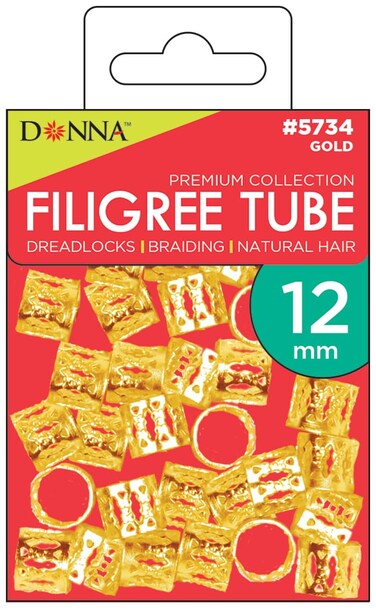 DONNA Filigree Tube 12mm Gold