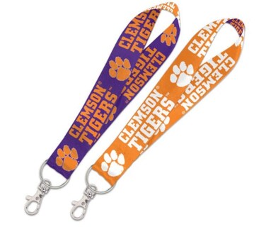 WinCraft NCAA Clemson University Tigers Key Strap with 6 Inch Loop and Swivel Lobster Clasp