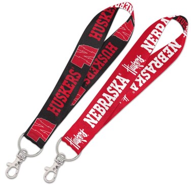 WinCraft NCAA Nebraska University Cornhuskers Key Strap with 6 Inch Loop and Swivel Lobster Clasp