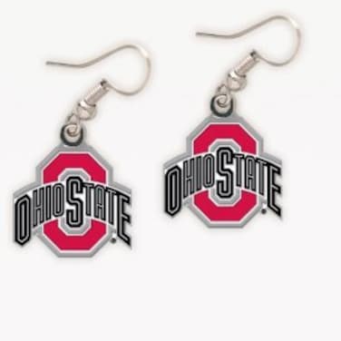 Wincraft NCAA Ohio State University Earrings Jewelry Card