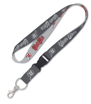 University of Utah Utes Premium Lanyard Key Chain, Charcoal Edition