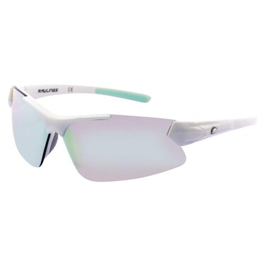 Rawlings Kids Sunglasses for Baseball and Youth Softball Sunglasses - 100% UV Lightweight Poly Lens with Stylish Shield Lenses - White/Mint